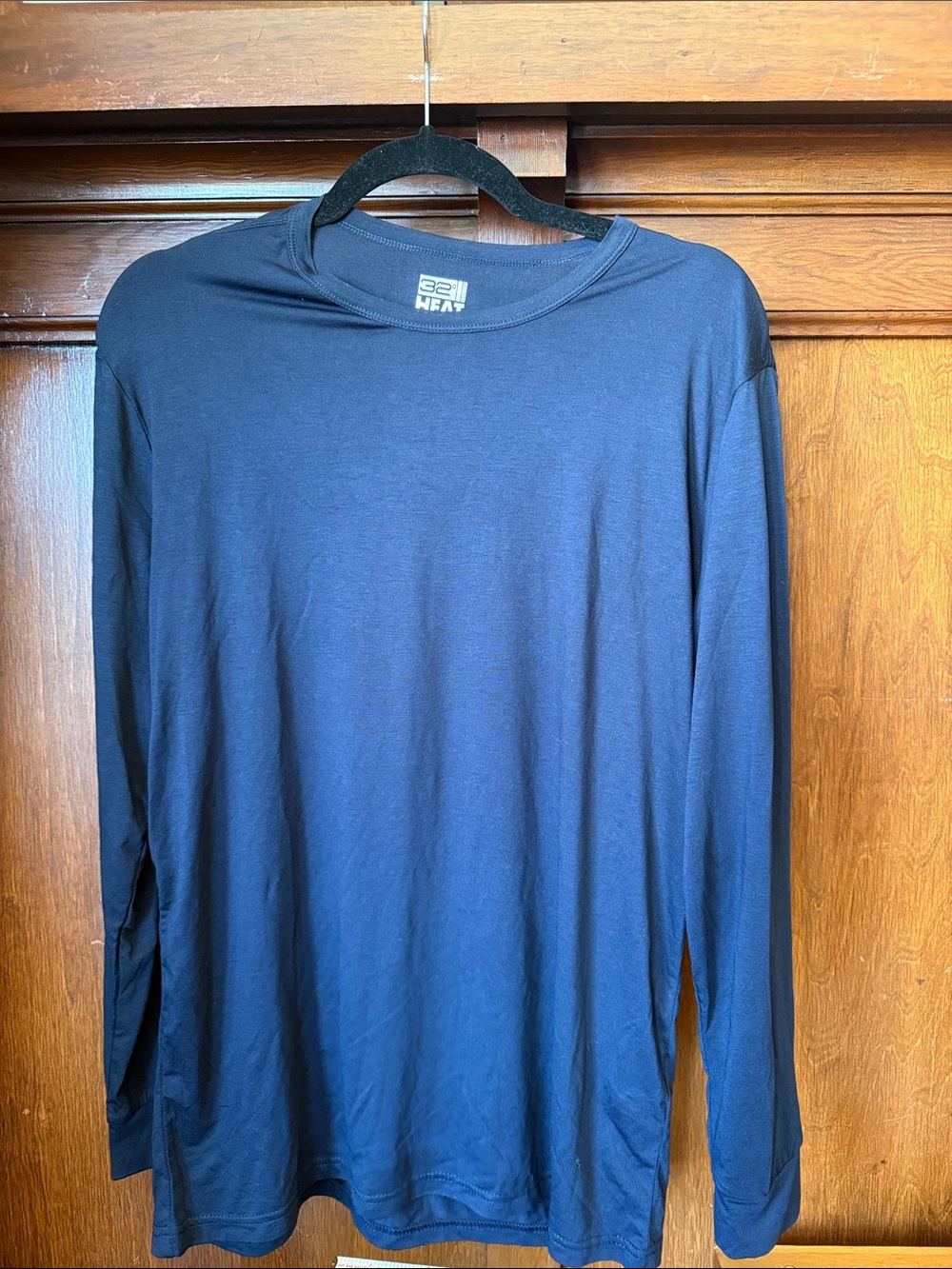32 Degrees Men's Long Sleeve Crew Neck Shirt - Navy Blue